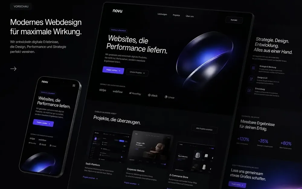 novu – Modernes Webdesign