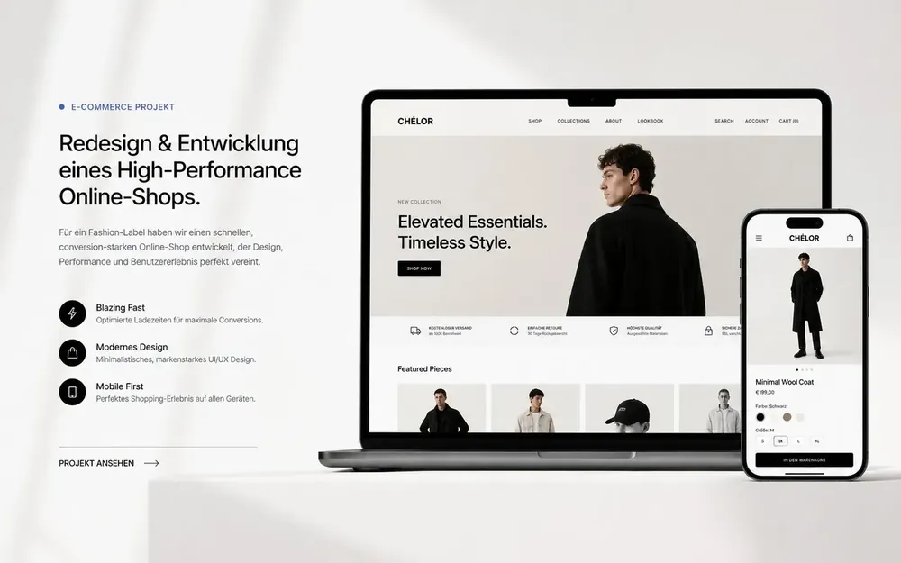 CHÉLOR – High-Performance Online-Shop