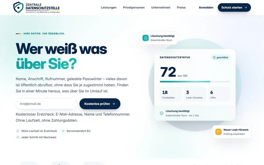 Zentrale Datenschutzstelle – Datenschutz-Plattform
