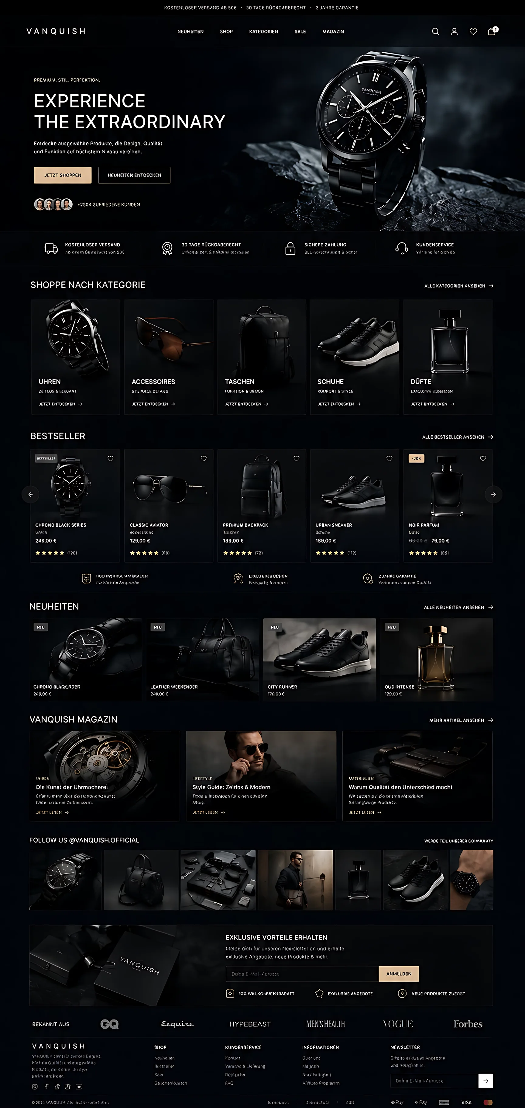 VANQUISH – Premium Onlineshop