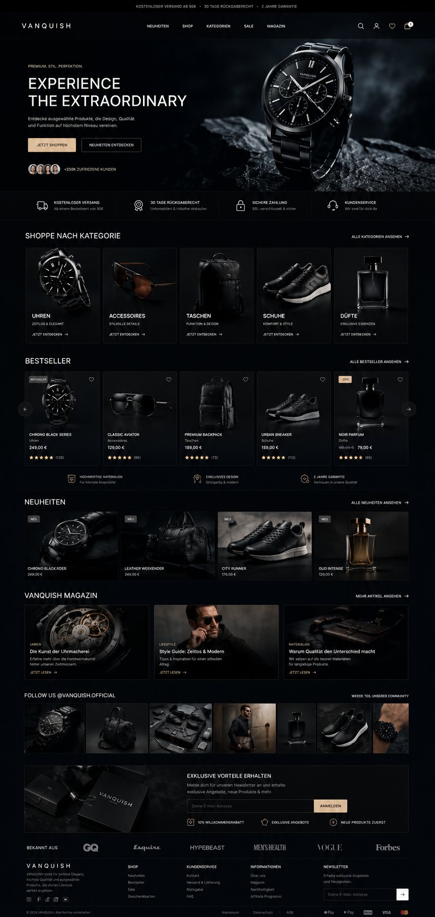 VANQUISH – Premium Onlineshop