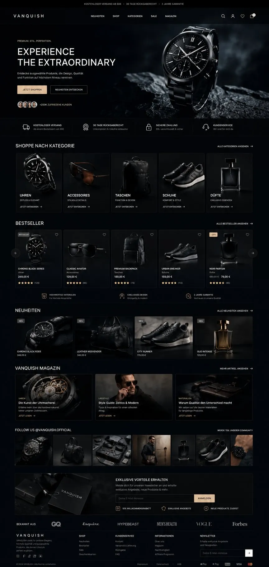 VANQUISH – Premium Onlineshop