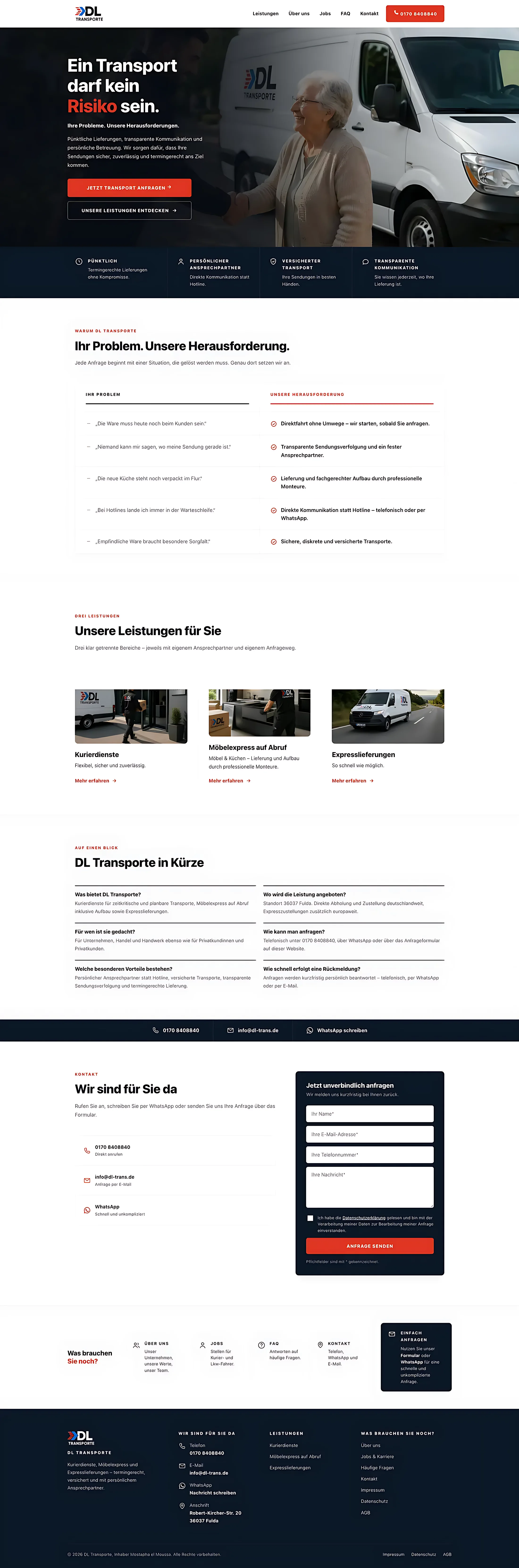 DL Transporte – Kurierdienste, Möbelexpress und Expresslieferungen